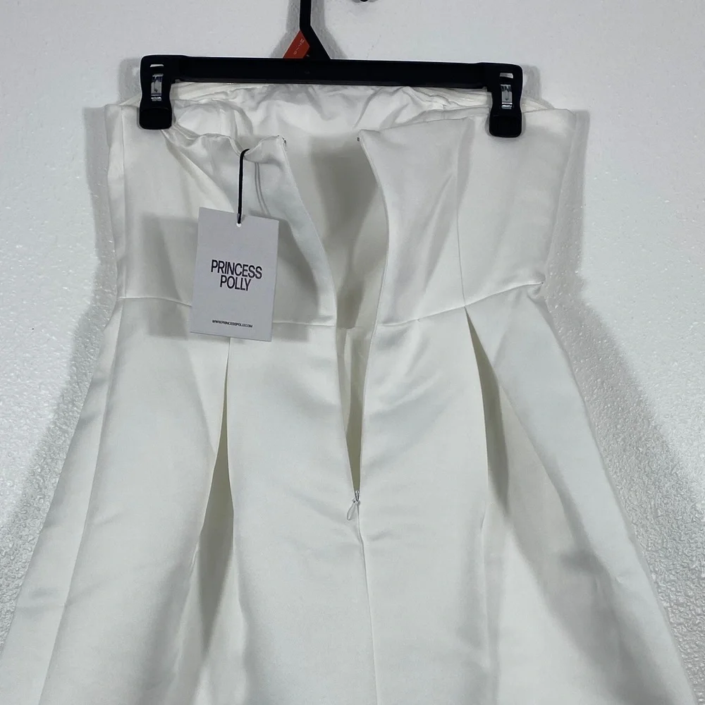 Princess Polly Strapless White Dress Size 4 - Picture 7 of 16